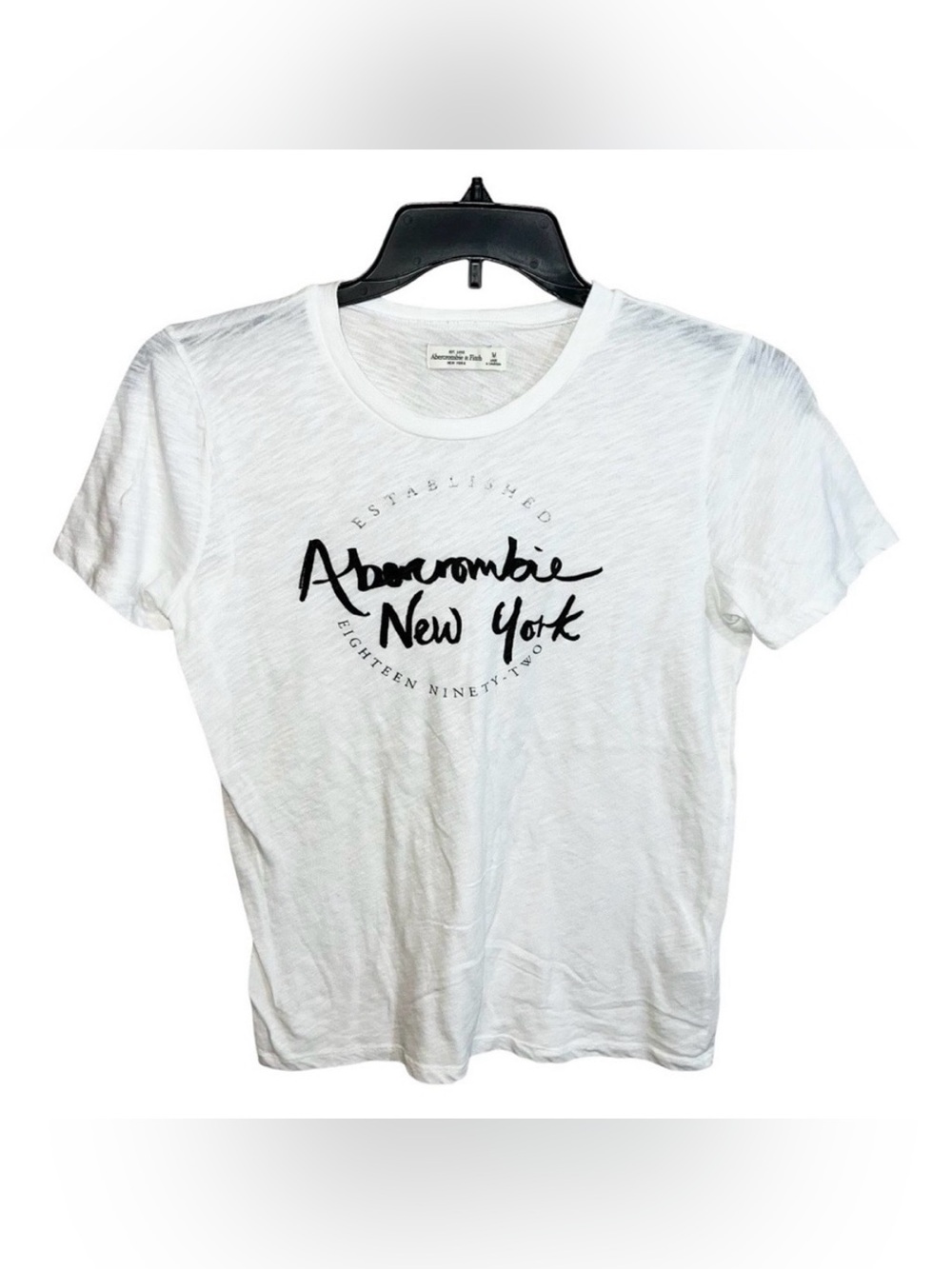 Abercrombie & Fitch Shirt Women’s Size M White Black Short Sleeve T-Shirt